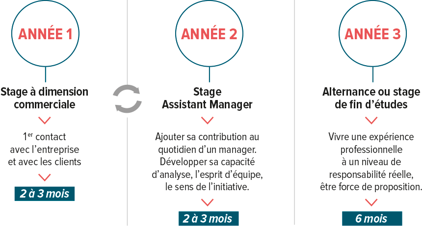 Des stages chaque année pour être opérationnel