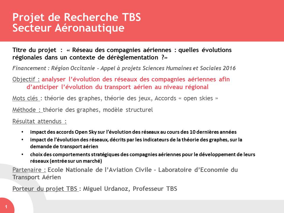 Projets Recherche Tbs Reca