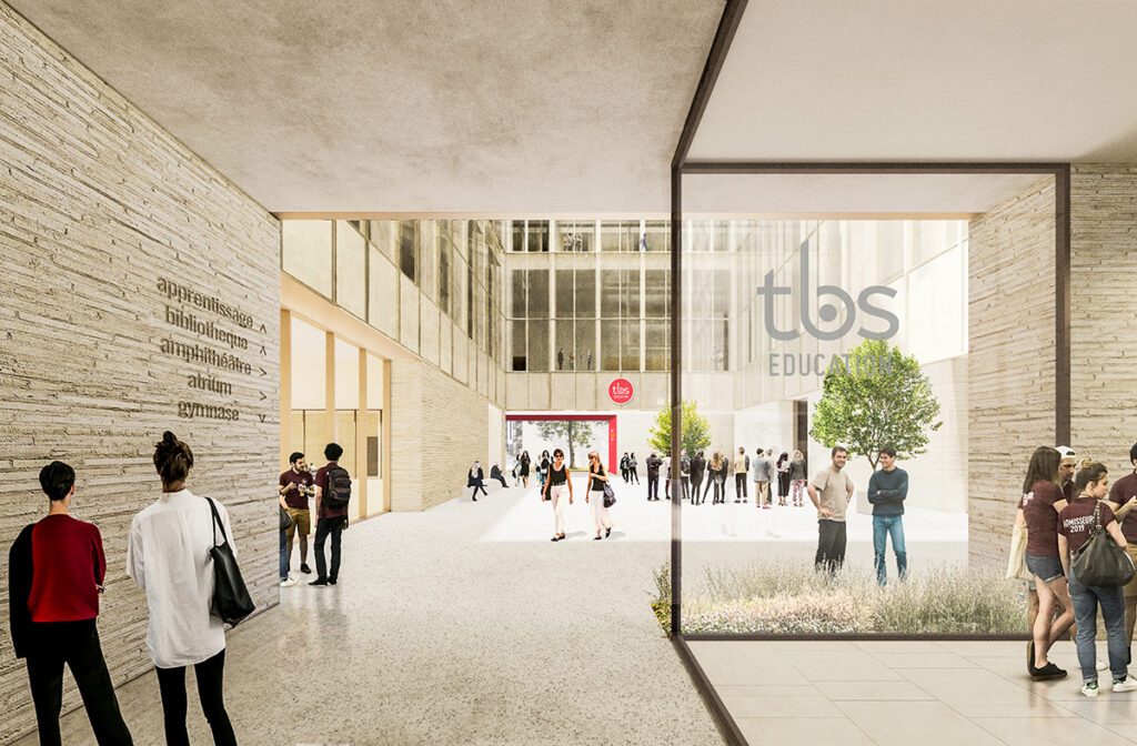 Projection du futur campus toulousain de TBS Education