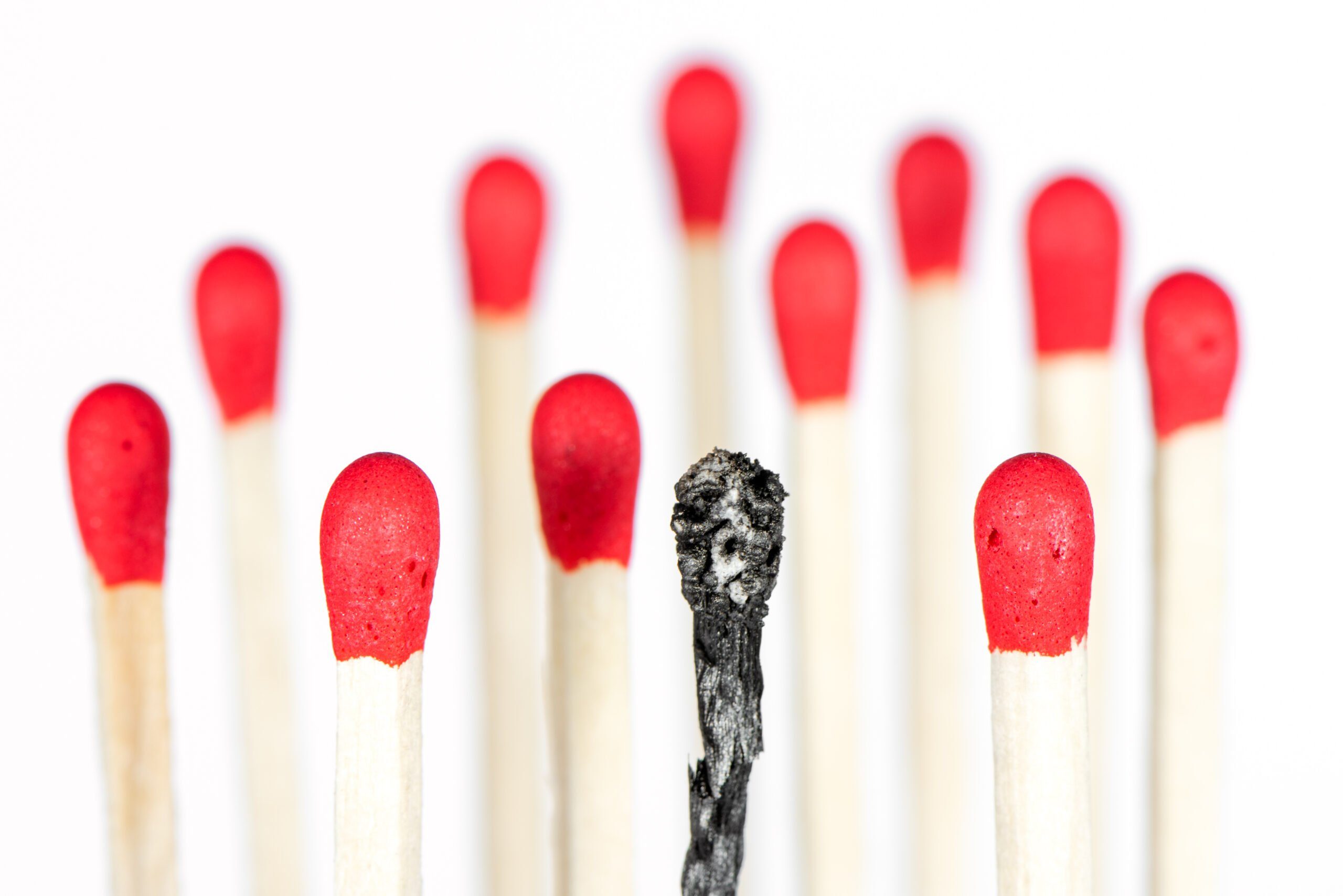 Burnout,symbolically,represented,with,matches